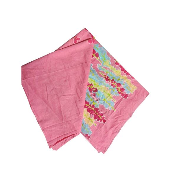 Lilly Pulitzer x Ford Breast Cancer Awareness Y2K Blanket SCARF Nwot. - Picture 3 of 4